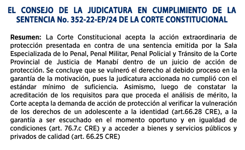 Sentencias Corte Constitucional – Consejo de la Judicatura